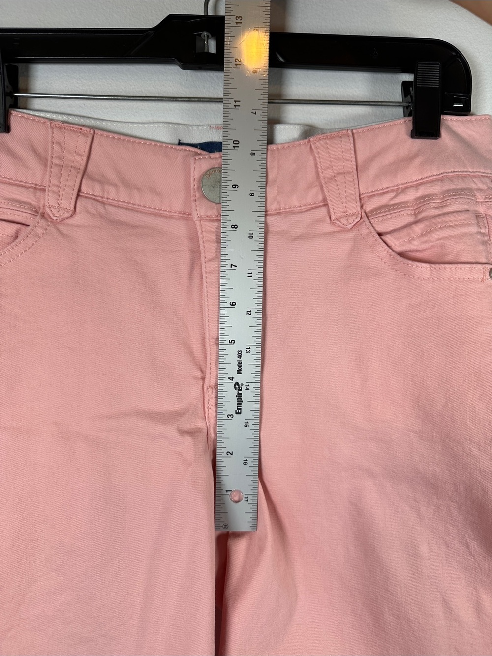 Democracy Pink "Ab"solution Denim Shorts Slimming Stretch Jorts Women's 8 - Picture 9 of 12